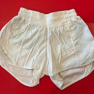 White Lululemon Hotty Hot Shorts